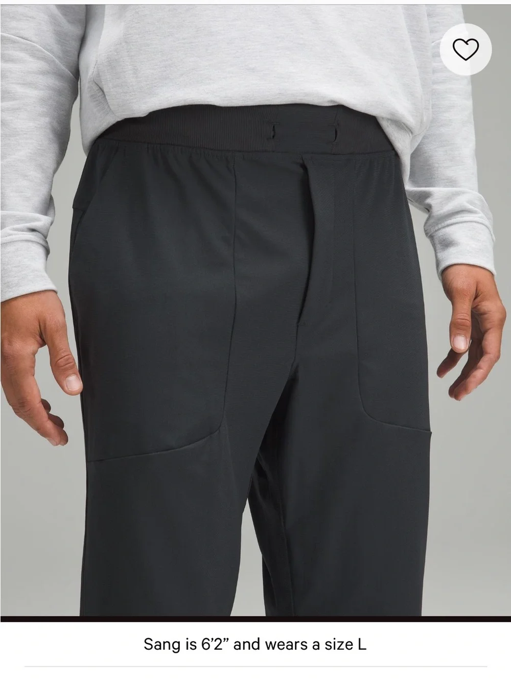 lululemon athletica Men's Black Tapered Joggers